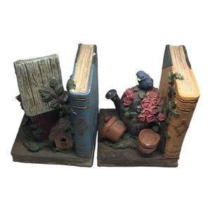 Vintage Figi Graphics Garden Lovers Bookends